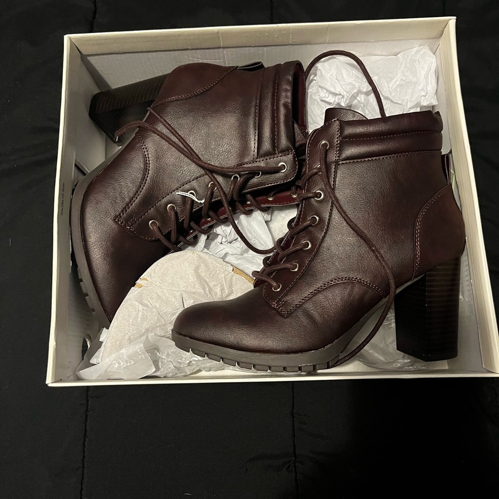 Style & Co. Dark Brown Heeled Boots